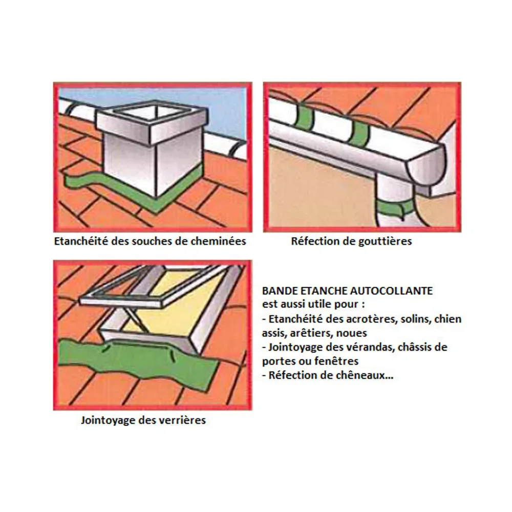 Bande d'étanchéité autocollante butyl - usage et pose par Asena