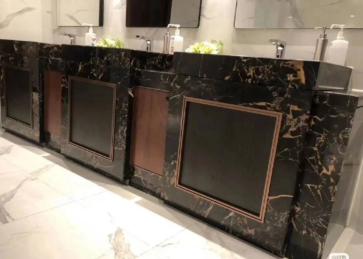 Marbre Athens Portoro Black Nero - usage et pose par Asena