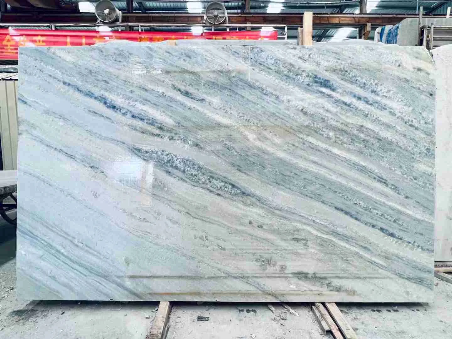 Marbre Blue Celeste - usage et pose par Asena