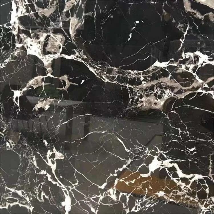Marbre Century Black Ice Flower - usage et pose par Asena