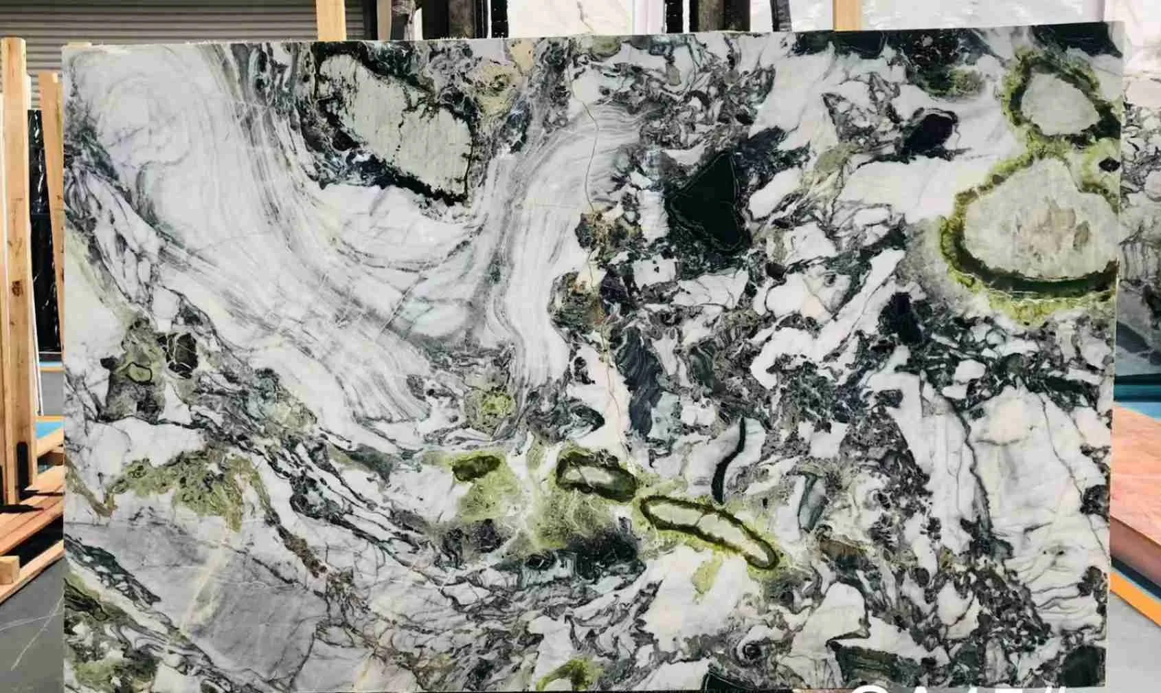 Marbre Ice Jade Green - usage et pose par Asena