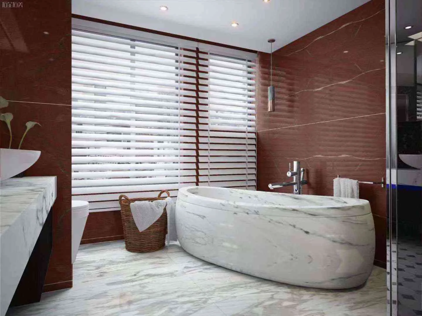 Marbre Palace Red - usage et pose par Asena