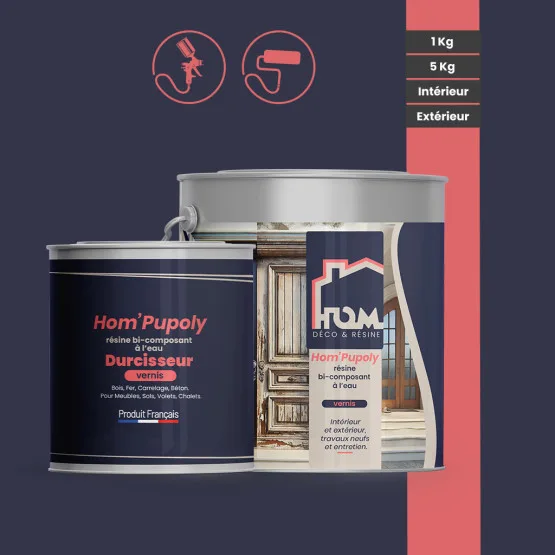 Résine polyurethane 2K incolore HOM'PUPOLY - usage et pose par Asena