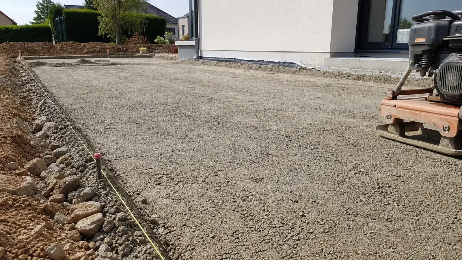 Grave ciment compactée pour fond de forme à Poitiers