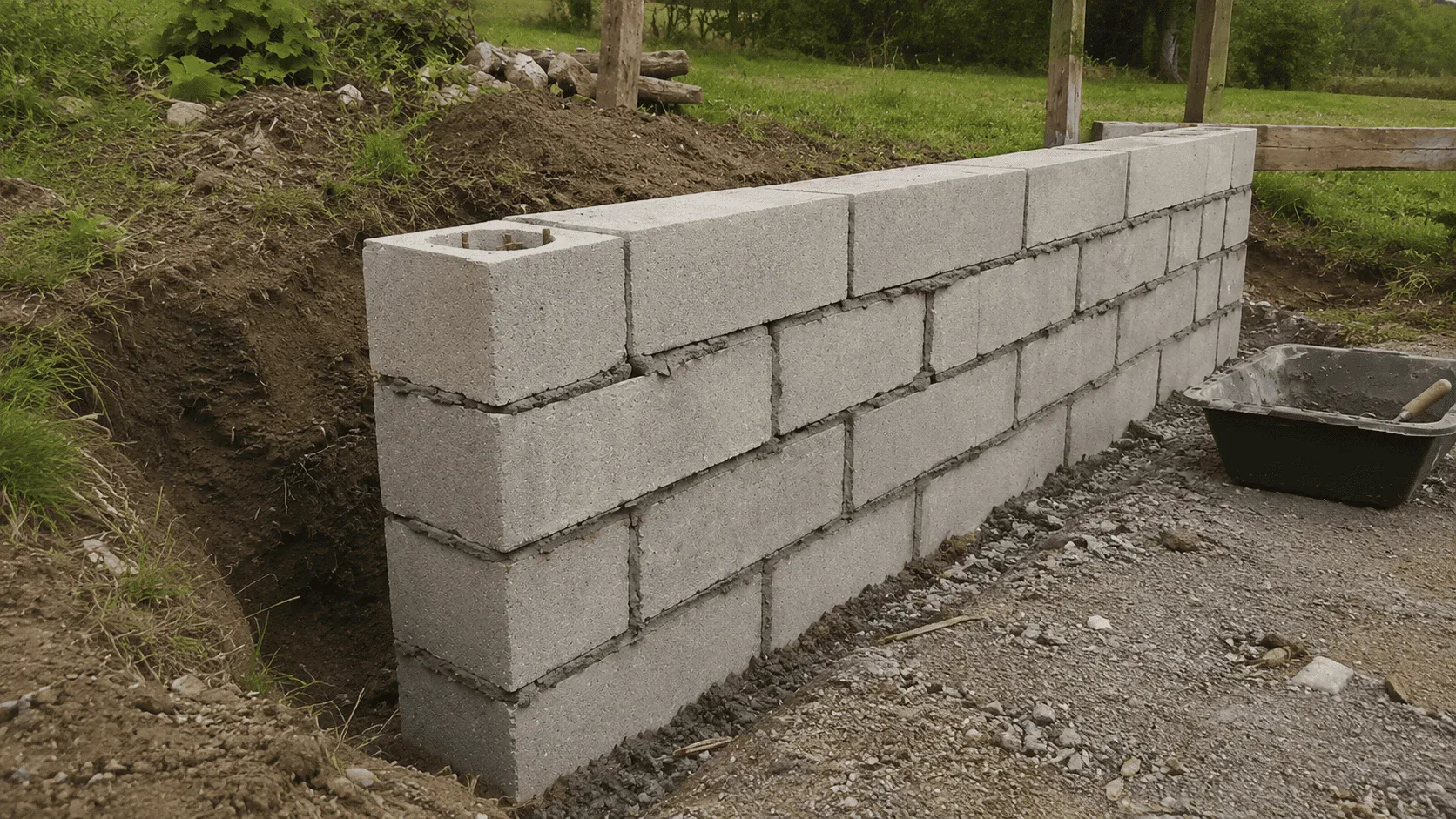 Finition au mortier sur petit ouvrage